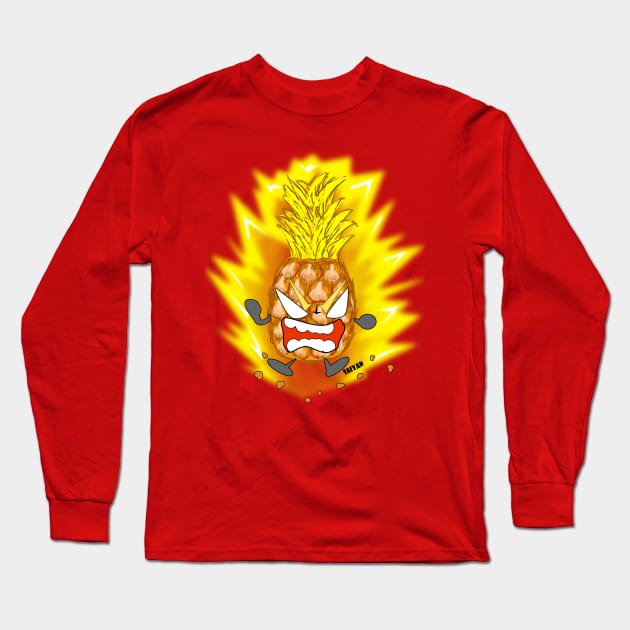 40 Pineapple Super Saiyan Long Sleeve T-Shirt by ChuyDoesArt